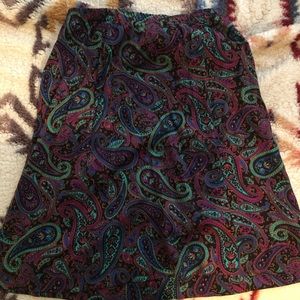 Blair Vintage Paisley Knee Length Skirt (14 P)